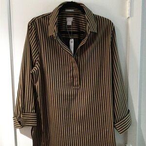 Brand new Chicos Striped Button-Up Shirt